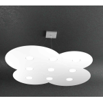 LAMPADARIO A SOSPENSIONE NUVOLA 9 LUCI LED BIANCO 