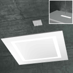 FINE SERIE - CARPET SOSPENSIONE 70X70 4+2 LUCI BIEMISSIONE BIANCO