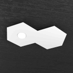 HEXAGON PLAFONIERA 1 PLACCA + 1 LUCE BIANCO