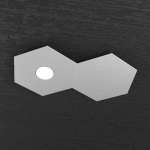 HEXAGON PLAFONIERA 1 PLACCA DECORATIVA + 1 LUCE GRIGIO