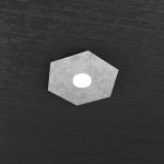 HEXAGON PLAFONIERA LED 1 LUCE HEXAGON FOGLIA ARGENTO