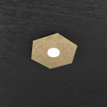HEXAGON PLAFONIERA LED 1 LUCE HEXAGON FOGLIA ORO