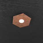 PLAFONIERA LED 1 LUCE HEXAGON FOGLIA RAME 1142/1L-FR TOP LIGHT