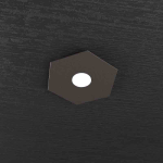 PLAFONIERA- APPLIQUE  LED 1 LUCE ESAGONO  MARRONE