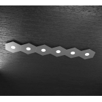 HEXAGON PLAFONIERA 6 LUCI METALLO GRIGIO ANTRACITE