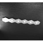 HEXAGON PLAFONIERA 6 LUCI METALLO GRIGIO 