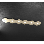 HEXAGON PLAFONIERA 6 LUCI METALLO SABBIA