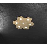HEXAGON PLAFONIERA 7  LUCI  PLACCHE DECORATIVE METALLO FOGLIA ORO