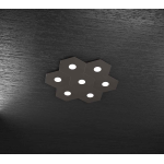 HEXAGON PLAFONIERA 7 LUCI METALLO MARRONE