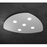 SHAPE PLAFONIERA FORMA FOGLIA 5  X GX53 METALLO GRIGIO