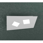 NOTE PLAFONIERA RETTANGOLARE 2 LED GRIGIO