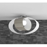 FINE SERIE - LAP PLAFONIERA D.55 CM. 1 LUCE TORTORA (VETRO INTERNO 1 LUCE TORTORA ED ESTERNO 1 LUCE BIANCO)