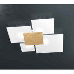 PLAFONIERA 4 X E27 91X86 METALLO FOGLIA ORO