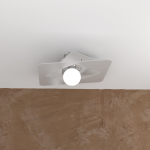 PLAFONIERA METALLO GRIGIO D.45 CM 1 LUCE