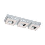 PLAFONIERA FRADELO LED 3X4W 3000K 1200Lm STRUTTURA METALLO CROMATO DIFFUSORE EFFETTO CRISTALLO 46 x 14 H6