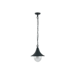SLAMPADARIO A SOSPENSIONE PAVIA COLORE NERO 1 LAMPADA E27 IP44 DIAMETRO 260 MM ALTEZZA 300MM