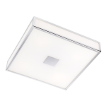 EGO Plafoniera 4 x max. 52W E27 Metallo Vetro serigrafato bianco