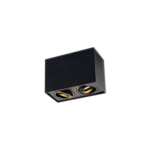 PLAFONIERA DA SOFFITTO TOWN COLORE NERO 2 X LAMPADE GU10 DIMENSIONI 17,8 X 12,5 X 9,6CM