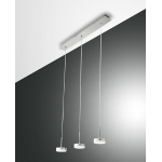 DUNK SOSPENSIONE 3 LUCI ALLUMINIO SPAZZOLATO 24W 3000K
