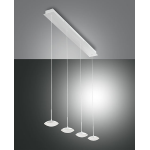 HALE SOSPENSIONE 4 LUCI BIANCA 32W 3000K METALLO E METACRILATO