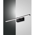 NALA APPLIQUE LAMPADA DA PARETE NERA 10W 3000K IP44 SPECCHIO QUADRO