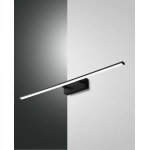 NALA APPLIQUE LAMPADA DA PARETE NERA 15W 3000K IP44 SPECCHIO QUADRO
