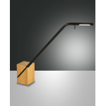 VIKTOR LAMPADA DA TAVOLO NERA 7W 3000K METALLO E LEGNO NERO