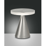 NEUTRA LAMPADA DA TAVOLO 15W 3000K METALLO E METACRILATO NICHEL SATINATO
