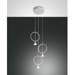 SIRIO CIRCLE SOSPENSIONE BIANCA 3 LUCI 24W 3000K METALLO