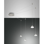 ISABELLA SOSPENSIONE 4 LUCI ALLUMINIO 32W 3000K 3020 LM