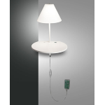 GOODNIGHT APPLIQUE BIANCA 8W 3000K METALLO E VETRO SOFFIATO CON INTERRUTTORE