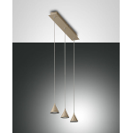 DELTA SOSPENSIONE 3 LUCI ORO OPACO 24W 3000K 2260 LM