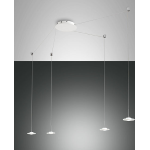 SUSANNA SOSPENSIONE 4 LUCI BIANCA 32W 3000K 3020 LM