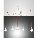 BLOG SOSPENSIONE BIANCO 5 LUCI STRUTTURA METALLO BIANCA 5 X E27