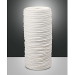 LAMPADA DA TAVOLO MARBELLA LUME CILINDRO IN CERAMICA BIANCA 1XE27 CON INTERRUTTORE