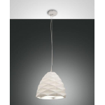 SOSPENSIONE DUCHESSA 1 X E27 METALLO CERAMICA BIANCO