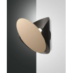APPLIQUE PARETE SHIELD LED 15W 3000K 1680LM METALLO NERO E ORO