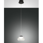 SOSPENSIONE ARABELLA LED 8W 3000K 750 LM METALLO VETRO SOFFIATO BIANCO