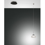 SOSPENSIONE ARABELLA LED 8W 3000K 750 LM METALLO VETRO SOFFIATO BIANCO 3500 MM MAX