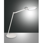 LAMPADA DA TAVOLO REGINA LED 9W 3000K - 6000K METALLO BIANCO E METACRILATO