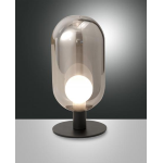 LAMPADA DA TAVOLO GUBBIO 1 X G9 3W INCLUSA DIMMERABILE METALLO E VETRO BOROSILICATO FUMÈ
