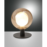 LAMPADA DA TAVOLO TERAMO 1 X G9 3W DIMMERABILE METALLO E VETRO BOROSILICATO AMBRA