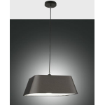 SOSPENSIONE ALLEGRA METALLO E TESSUTO NERO 1 X E27 450 X 450 MM