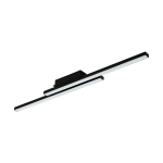 PLAFONIERA FRAIOLI-Z LED 34W CAMBIO COLORE 2700K - 6500K CON TELECOMANDO E APP STRUTTURA ALLUMINIO NERO 105.5 x 12 H6.5