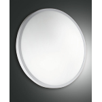 PLAFONIERA PLAZA LED 24W 3000K 2400 LM METALO BIANCO E VETRO IN LASTRA