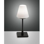 LAMPADA DA TAVOLO G9 LED 3W DIMMERABILE INCLUSA METALLO NERO E VETRO SOFFIATO