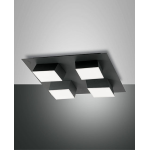 PLAFONIERA LED LUCAS 48W 3000K 4160 LM DIMMERABILE MERALLO E METACRILATO ANTRACITE