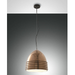LAMPADARIO SOSPENSIONE GAVIA 1 X E27 METALLO BRONZO E CERAMICA Ø 300 mm