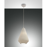 SOSPENSIONE LAMPADARIO VIGOR 1 X E27 METALLO BIANCO E CERAMICA
