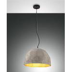 SOSPENSIONE LAMPADARIO BLOOM 1 X E27 METALLO GRIGIO E CEMENTO